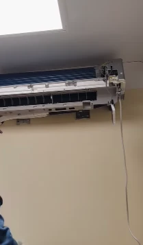 AC installation in progress showing outdoor unit setup, Bahrain